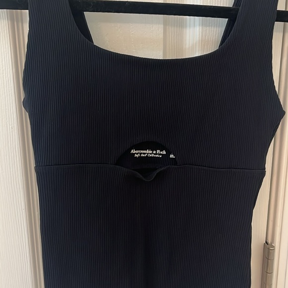 Abercrombie & Fitch Soft Collection Black Ribbed Knit Cutout Bodysuit NW… - Picture 5 of 7